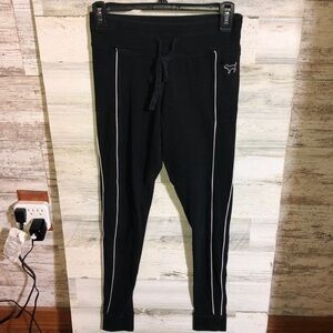 Pink Victoria’s Secret leggings yoga style pants size small black and white​​
